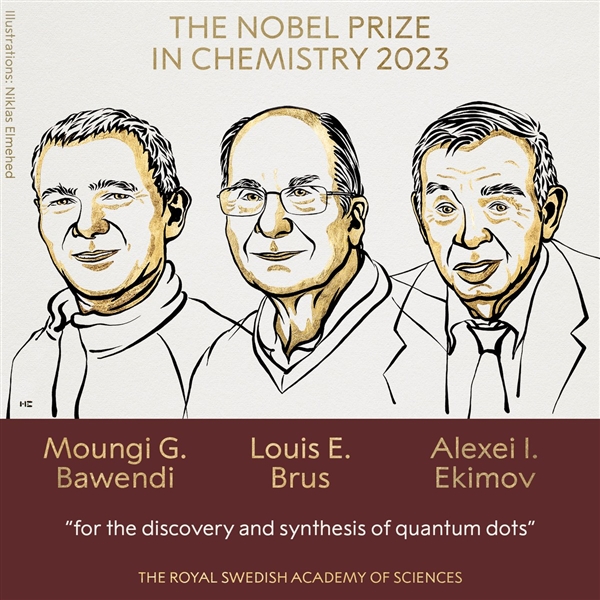 2023年诺贝尔化学奖揭晓：三位科学家 发现合成量子点
