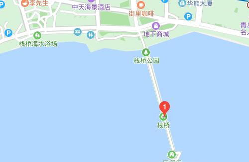 青岛栈桥地图位置图片